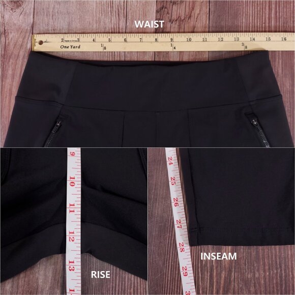 Athleta Hybrid High Rise Cargo Leggings Womens Size 14 Black Athleisure 982353 - Picture 11 of 11